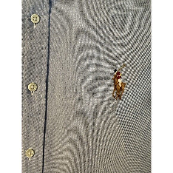 Polo Ralph Lauren Mens Sz XL Long Sleeve Oxford Button Down BSR BLUE Classic Fit - Picture 3 of 5